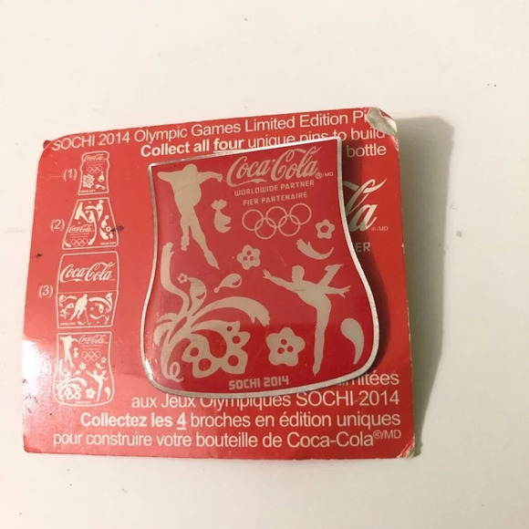 Lot  of 3 Sochi Olympic Games 2014 Pins Coca Cola Bottle Pieces - Picture 7 of 11